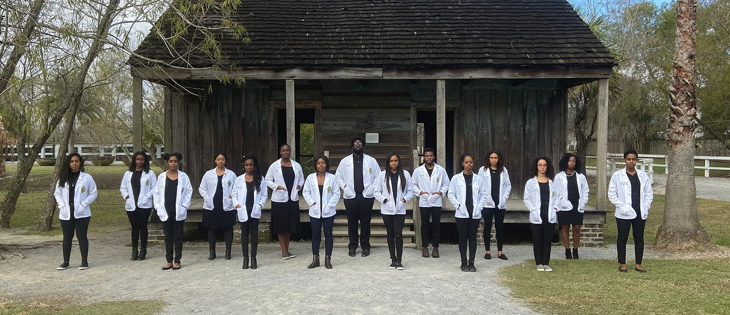 A group of School of Medicine students at Whitney Plantation.
