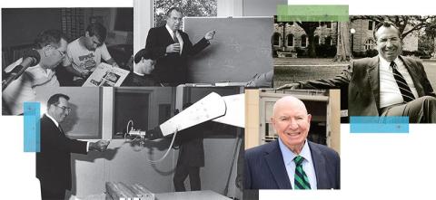 Collage of photos of Eamon Kelly