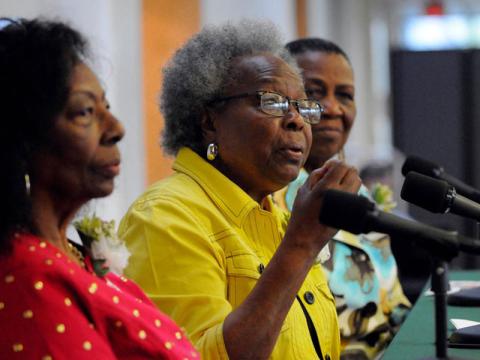 Gloria Bryant Banks (MSW ’64), Pearlie Hardin Elloie (MSW ’65) and Marilyn Piper (MSW ’64)