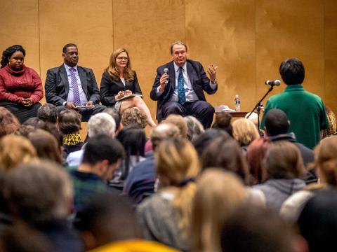 President Fitts hosts a town hall on racial diversity